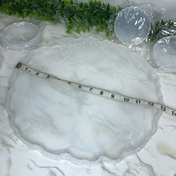 Resin Tray & Coaster Mold, Silicone Epoxy Tray/Coaster Mold • Large size - Picture 5 of 13